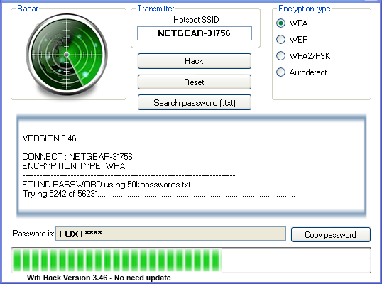 hack wep wifi password without software